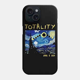 Art Solar Eclipse 2024 Totality April 8 Phone Case