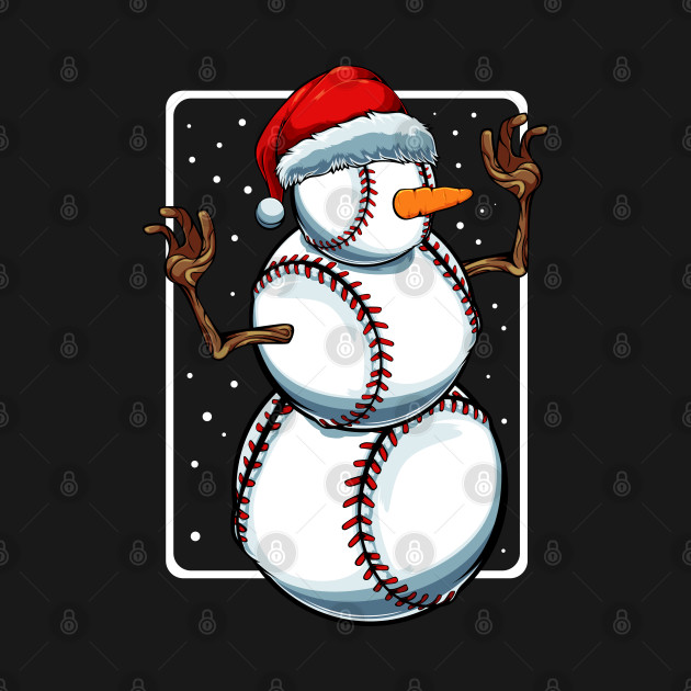 Disover Baseball Snowman - Baseball Fan Christmas Present - Snowman - T-Shirt