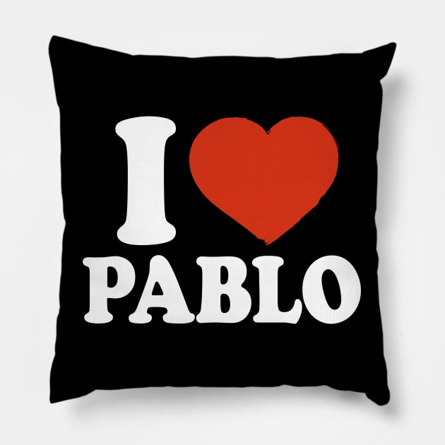 I Love Pablo Pillow by Saulene