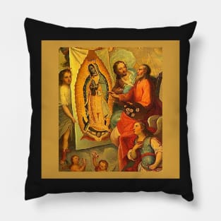 Our Lady of Guadalupe Virgin Mary Mexico Jesus & God the Father Pillow