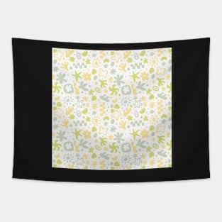 MATISSE ABSTRACT GREEN YELLOW GRAY Tapestry