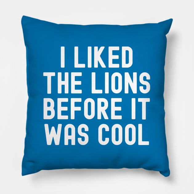 Detroit Lions Pillow by Emma Creation