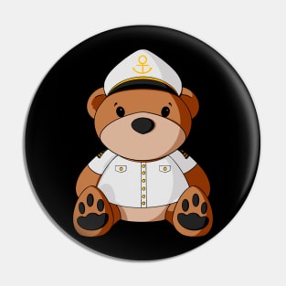 Cruise Captain Teddy Bear Pin