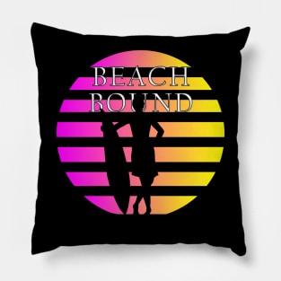 Beach Bound Surfer Summer Sunset Pillow