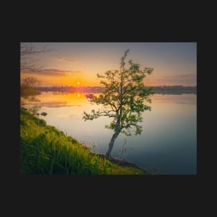 Sundown scene at the lake T-Shirt