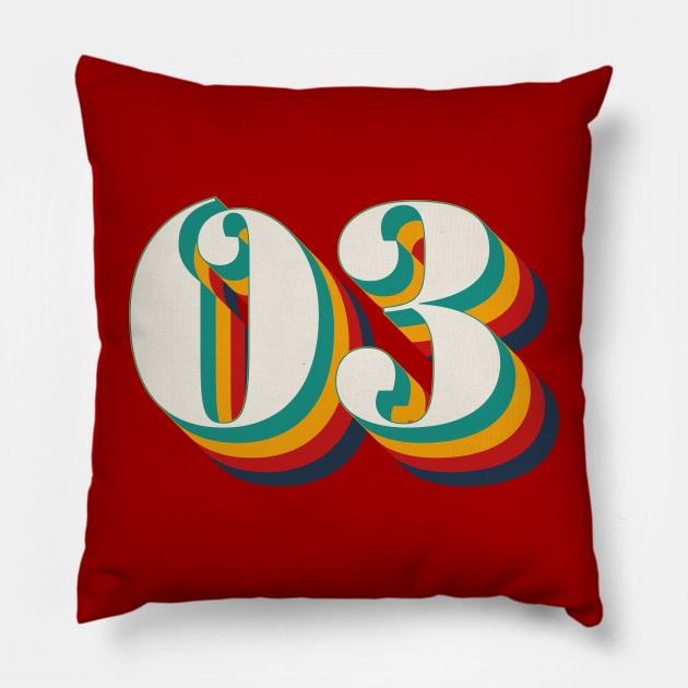 Number 3 Pillow by n23tees