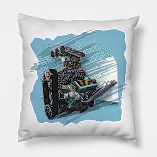 Hot Rod Big Block Engine Pillow