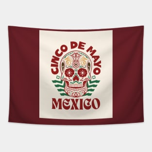 Cinco De Mayo Mexico,  decorated sugar skull holiday Tapestry