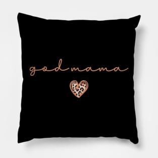 Godmama Leopard Heart Auntie Gift Pillow