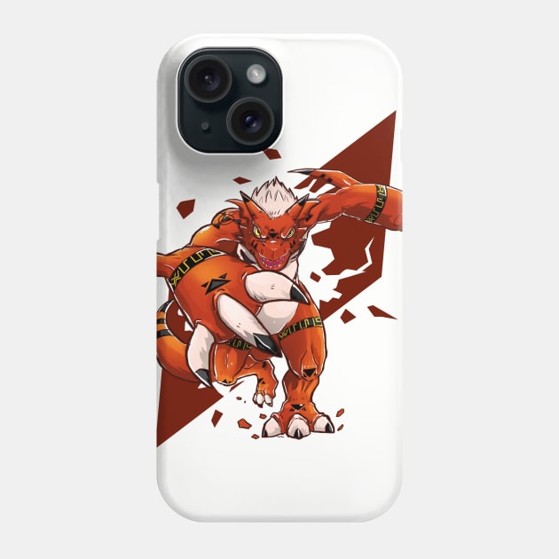 growlmon fanart Phone Case by DigiTeeshrit