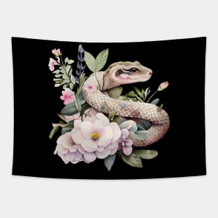 Snake with flowers Tapestry