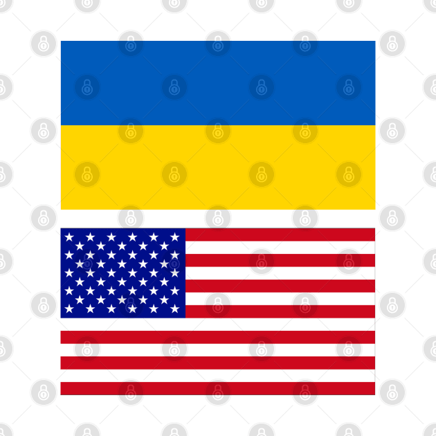 USA and Ukraine Flag by Islanr