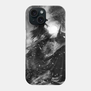 Fire and Magic in greyscale Phone Case