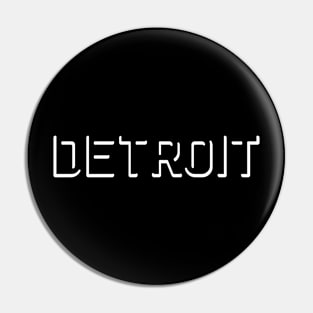 Detroit Outline Pin