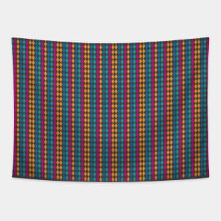 COLOURFUL TRIANGULAR SEAMLESS PATTERN Tapestry