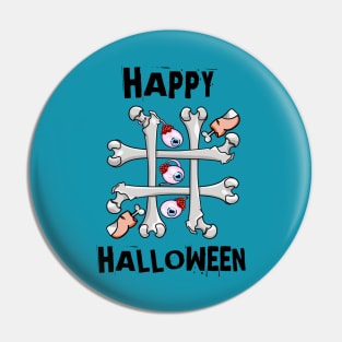 Happy Halloween Tic Tac Toe Pin