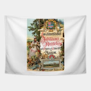 Forestry Exhibition Austria Vintage Poster 1891 Tapestry