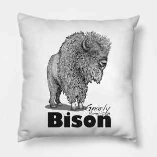 Gnarly American Bison, Not a Buffalo Pillow