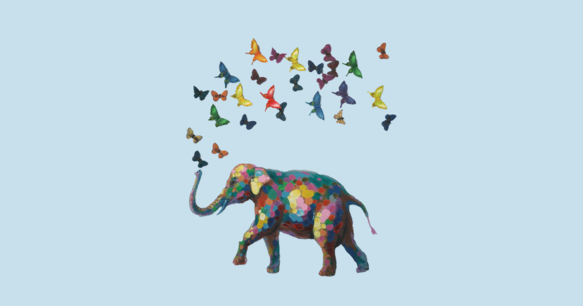 elephant toy that blows butterflies
