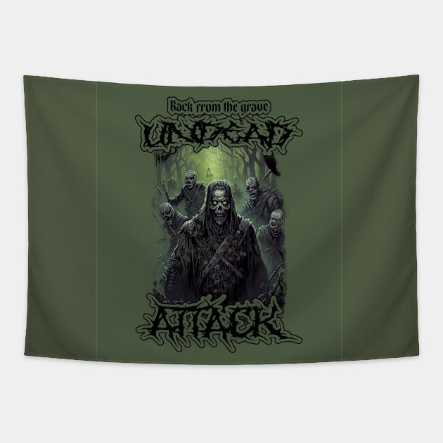 Undead Attack Tapestry by AlmostMaybeNever