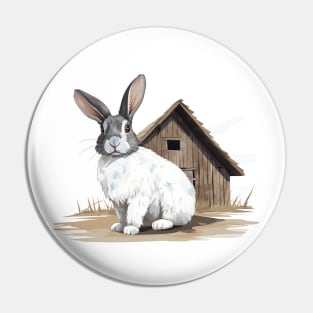 Farm Rabbit Pin