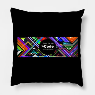 Greater Than Code Header Pillow