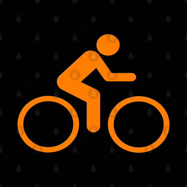 Orange Graphic Cycling Bicycle design by merchlovers