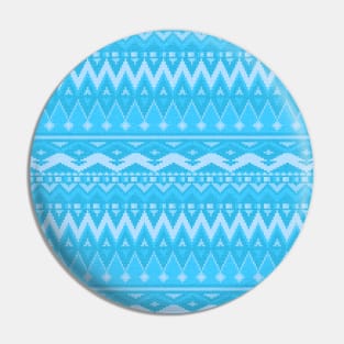 Ethnic blue ornament #4 Pin