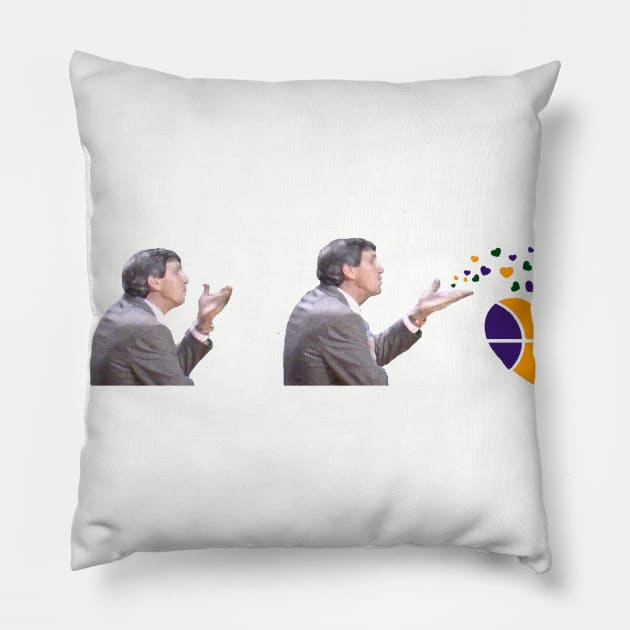 Jerry Sloan: A Love Story (mardi gras colors) Pillow by torqueloins