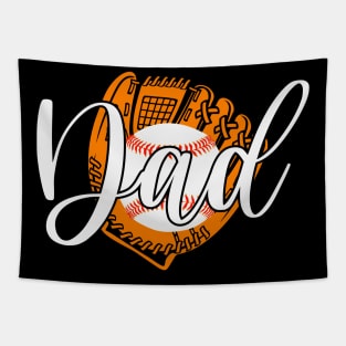 Dad Baseball Design Tapestry