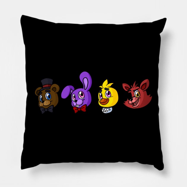 Freddy and Friends -ORIGINAL Pillow by TerraTerraCotta