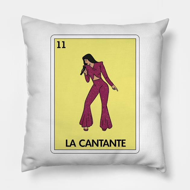 Loteria Mexicana Art - La Cantante Lottery Gift - Mexican Lottery Pillow by HispanicStore