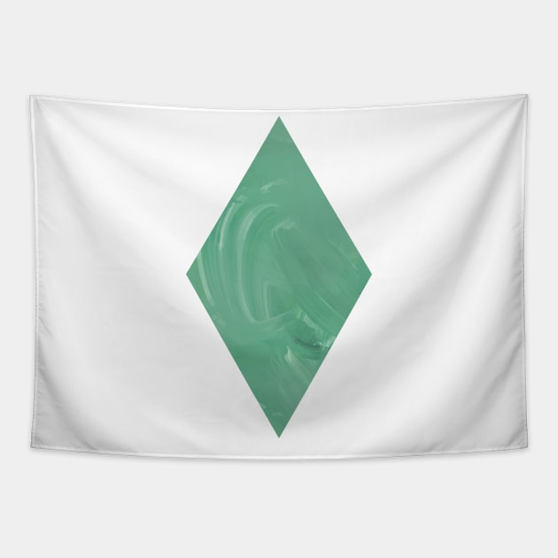 Minimalistic - Diamond light green Tapestry by Dabejo