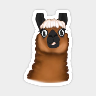 Cute Llama Drawing Magnet