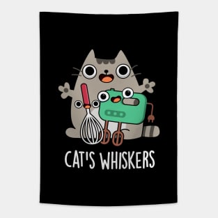 Cat's Whiskers Funny Baking Pun Tapestry