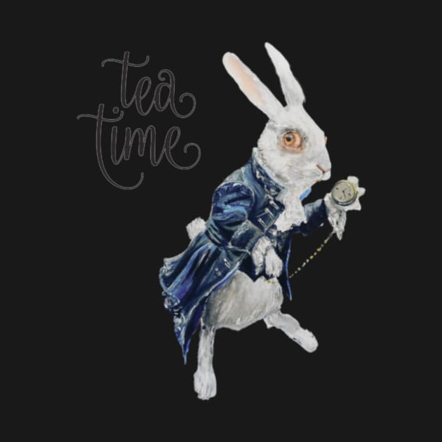 White Rabbit Tea Time Mug by saraperry