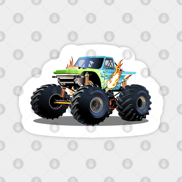 Cartoon Monster Truck Magnet by Mechanik