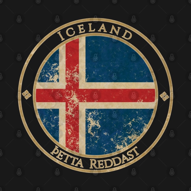 Vintage Iceland Europe European EU Flag by DragonXX