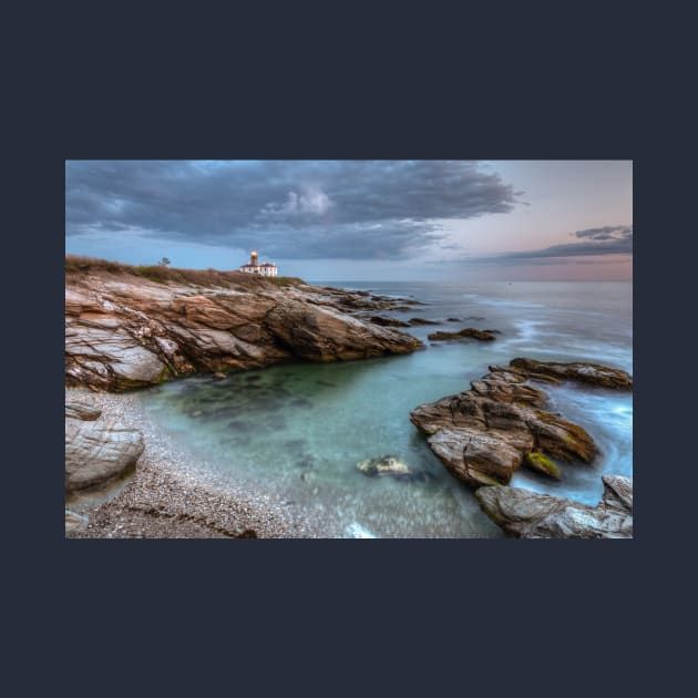 Beavertail Lighthouse at Sunset, Rhode Island by mcdonojj