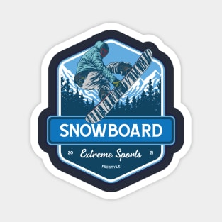 Snowboard Freestyle Magnet