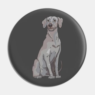 Weimaraner, cute dog handdrawn design Pin