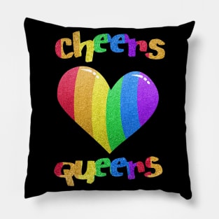 Cheers Queers Rainbow Pillow