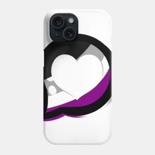 LGBTQ+ Pride Heart Speech Bubble - Asexual Phone Case