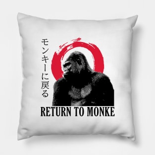 Return to Monke Traditional Japanese Pillow