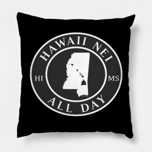 Roots Hawaii and Mississippi by Hawaii Nei All Day Pillow