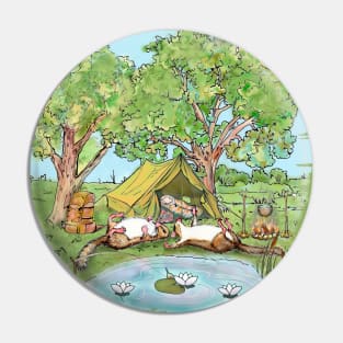 Dormice camping / Dormouse Pin