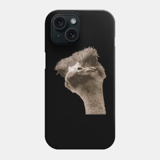 Ugly Faced Ostrich Vector Cut Out Phone Case