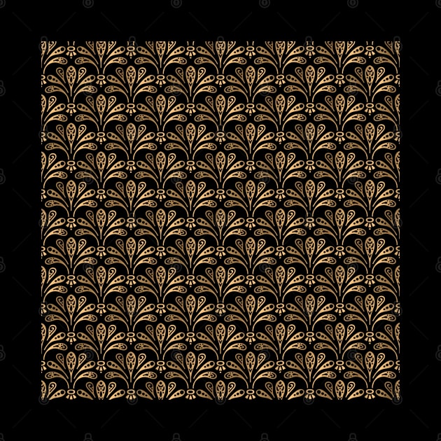 Beautiful Seamless Gold flower pattern by Eskitus Fashion