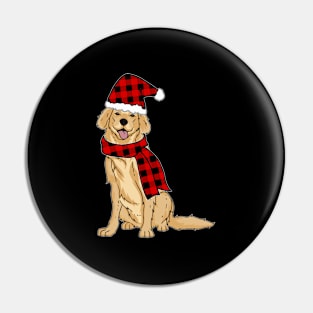 Retriever Buffalo Plaid Retriever Dog Pin