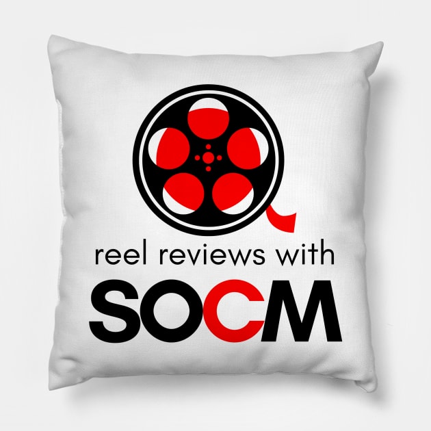 Reel Reviews with SOCM Black Text Version (YouTube Movie Review Show) T-Shirt Pillow by SOCMinistries